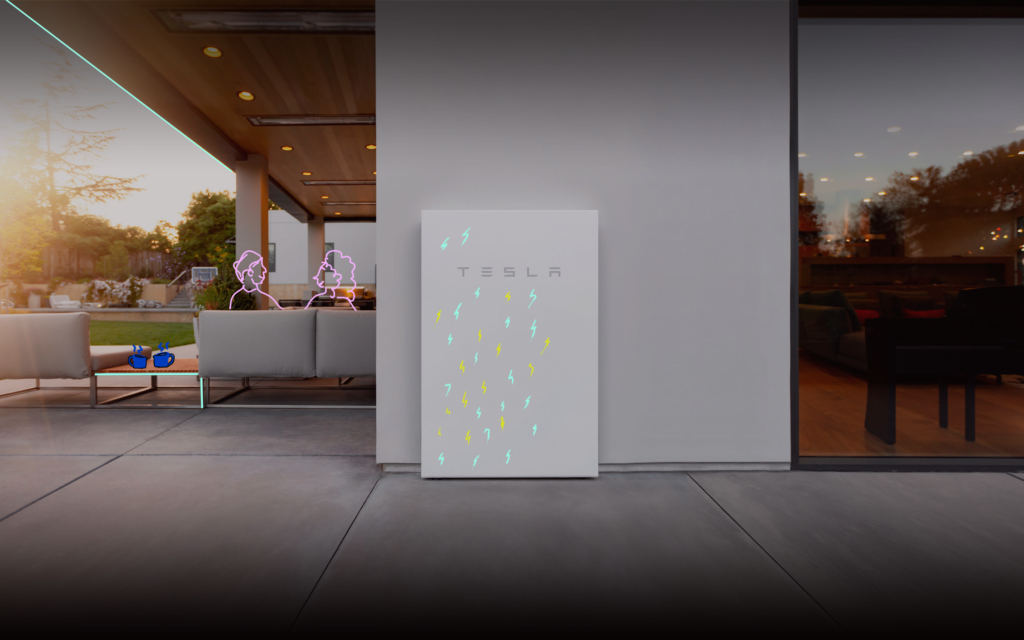 Solar Battery installation at modern home